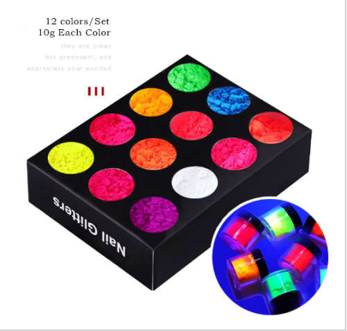 10g Fluorescence Powder 12 colors/set