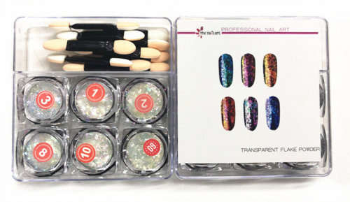 Transparent Flake Powder 6pcs