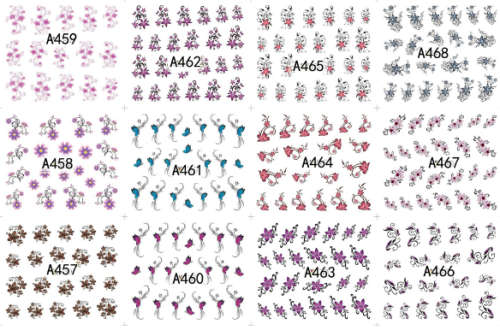 A Petal flower sticker 48pcs