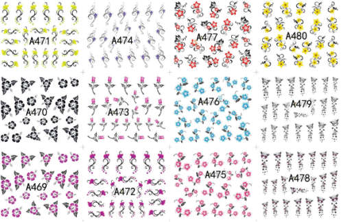 A Petal flower sticker 48pcs