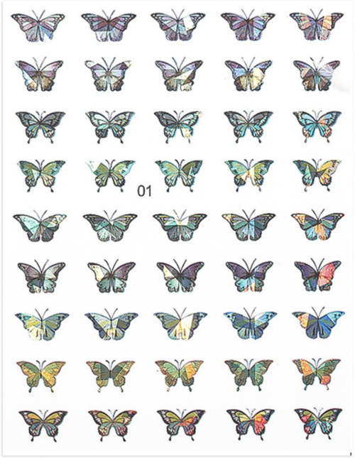 Laser Butterfly Sticker - MESSAGE STICKER NUMBER