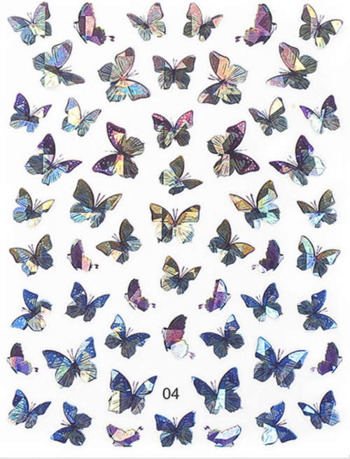 Laser Butterfly Sticker - MESSAGE STICKER NUMBER