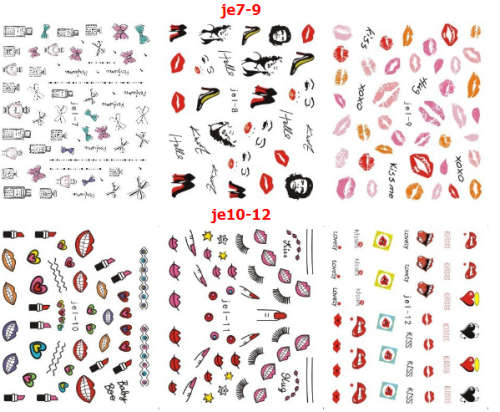 JE mix water sticker 48pcs