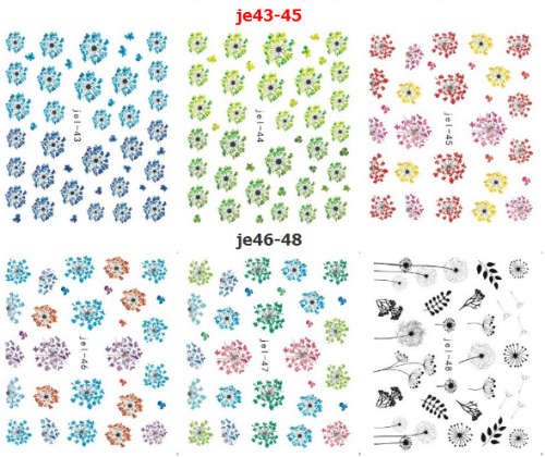 JE mix water sticker 48pcs