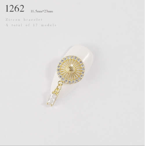 Luxury Gold Nail Jewelry message number