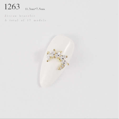 Luxury Gold Nail Jewelry message number