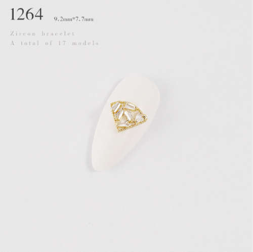 Luxury Gold Nail Jewelry message number