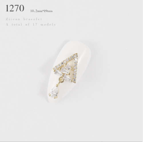 Luxury Gold Nail Jewelry message number