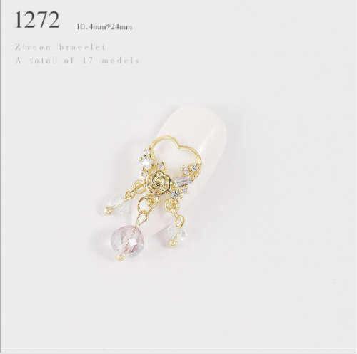 Luxury Gold Nail Jewelry message number