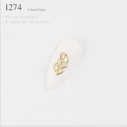 Luxury Gold Nail Jewelry message number