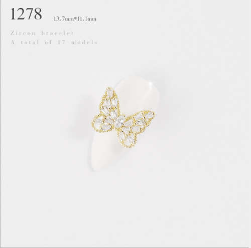 Luxury Gold Nail Jewelry message number