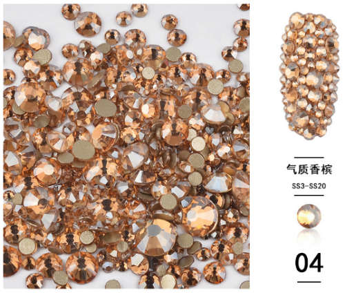 1440pcs Mix Size AB Diamonds Flat Bottom