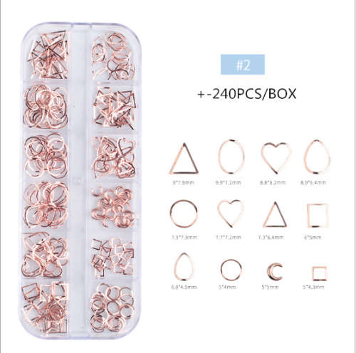 Gold / Rose Gold Nail Jewelry Box MESSAGE NUM