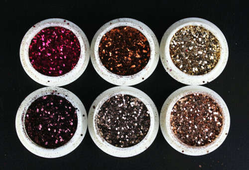 6pcs White&White Fine Glitter