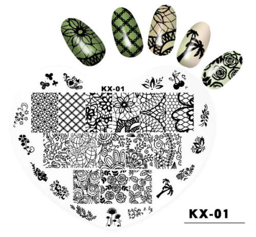 Plastic Heart Stamping Plate XK-01