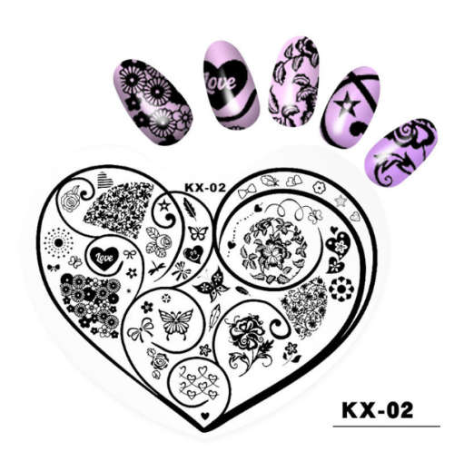Plastic Heart Stamping Plate XK-02
