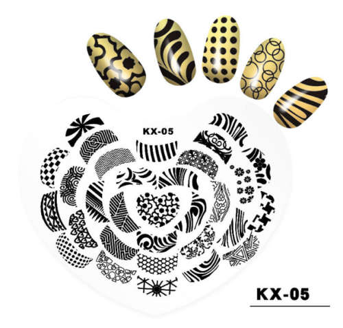 Plastic Heart Stamping Plate XK-05