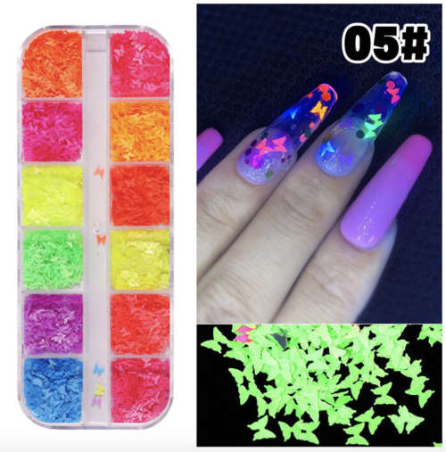 12pcs Butterfly Decoration - 05 ( Luminus )
