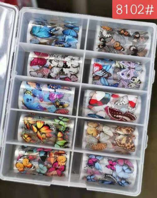 Butterfly Foil Paper 10pcs 8102