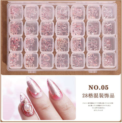 28 Grids Box Nail decoration Box MESSAGE NUMBER OF BOX