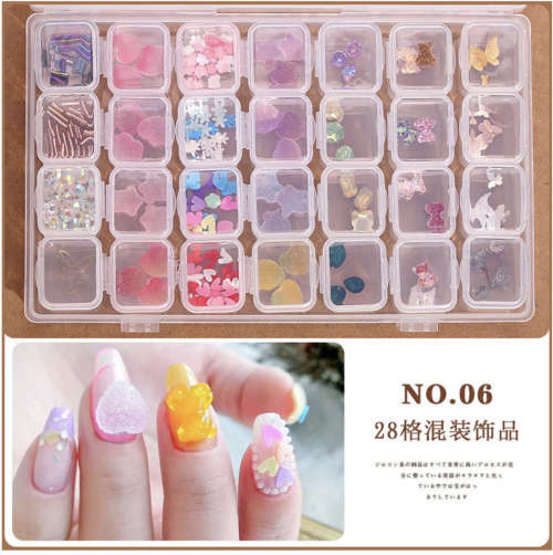 28 Grids Box Nail decoration Box MESSAGE NUMBER OF BOX