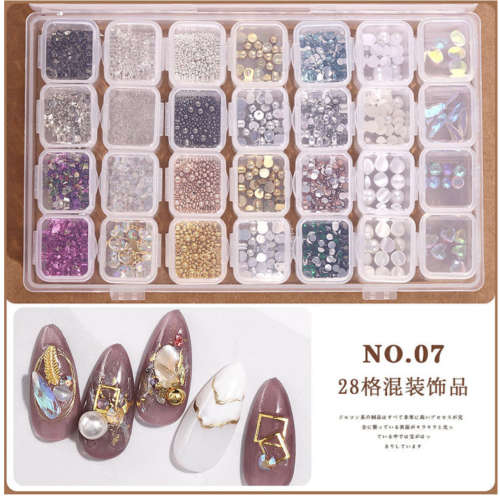 28 Grids Box Nail decoration Box MESSAGE NUMBER OF BOX