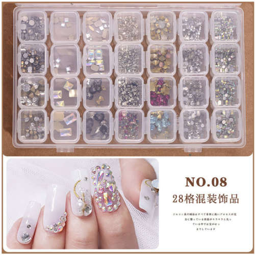28 Grids Box Nail decoration Box MESSAGE NUMBER OF BOX