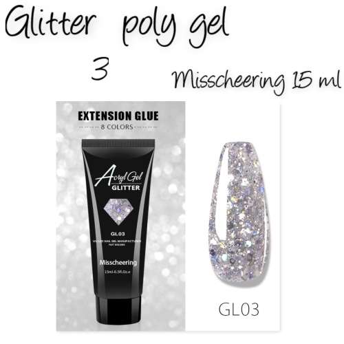 15 ML glitter   polygel -GL03