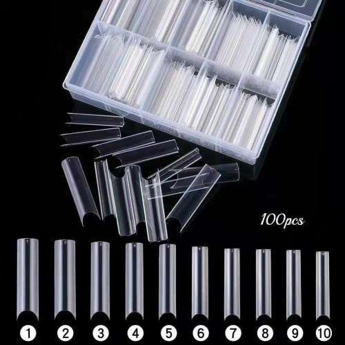 100pcs Clear Long Nails