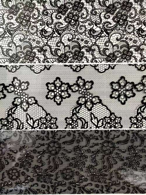Black Lace Foil Paper