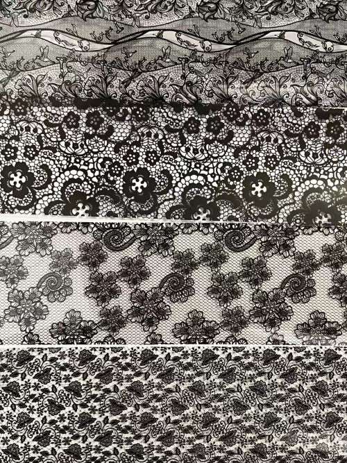 Black Lace Foil Paper