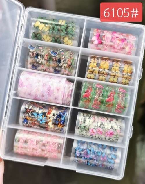 Butterfly Foil Paper 10pcs - 6105