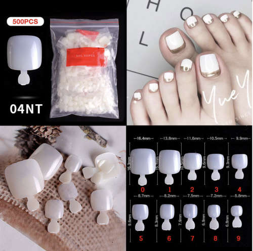 Toe Tips 500pcs - NATURAL