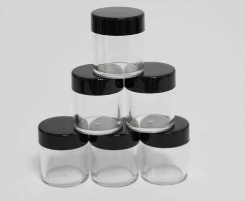 PLASTIC Clear Empty Pots bottle for nail art CRAFT BEADS STORAGE Container 28g sell per each