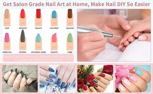 JF801 Portable Rechargeable Cordless Nail Drill Machine 30000rpm Electric Nail File Machine E File f