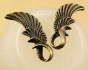 BRONZE-ANGEL WING-CHARM-PENDANT-10X30MM
