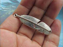 ANTIQUE-SILVER-FEATHER-50X15MM
