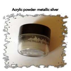 ACRYLIC POWDER METALLIC SILVER-10G