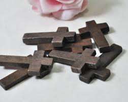 WOODEN CROSS-BROWN -1PC 30X20MM