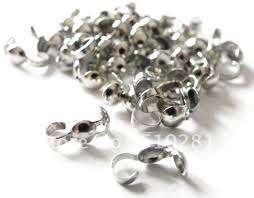 SILVER-TON RIBBON CORD ENDS 20PC