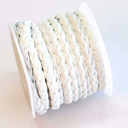 5 MM- PLAITED FLAT LEATHER-SOLD PER METER