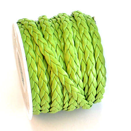 5 MM- PLAITED FLAT LEATHER-SOLD PER METER
