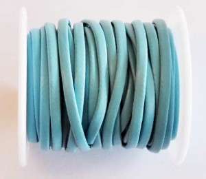 FLAT - LEATHER-BLUE-SOLD PER METER