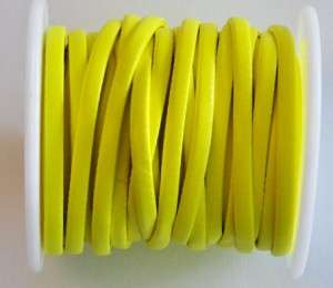 FLAT - LEATHER-YELLOW-SOLD PER 1 METER
