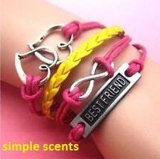 INFINITY BRACELET -PINK/BROWN