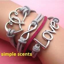 INFINITY BRACELET -  ANTIQUE SILVER-INFINITY-GREY