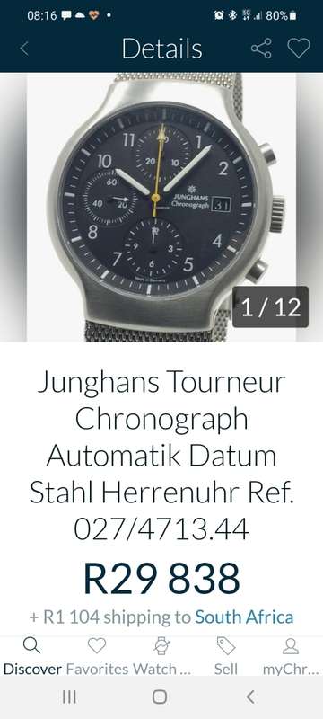 Junghans Tourneur Chronograph Automatic Watch