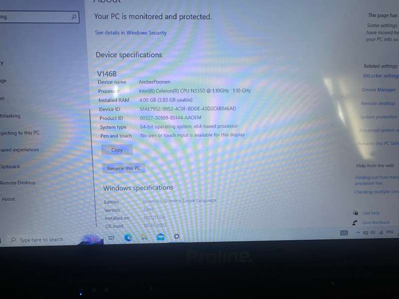 Proline laptop