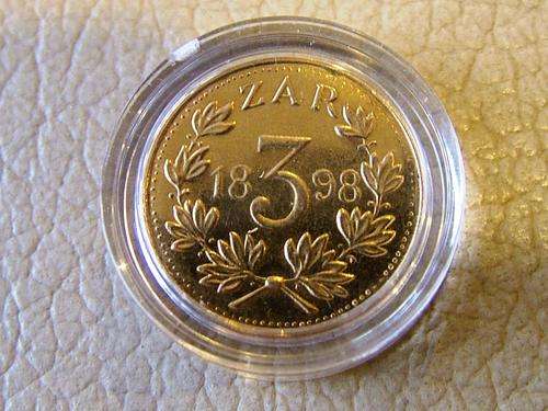 *** 1898 SOLID 22ct GOLD ZAR SAMMY MARKS TICKEY *** - START @ ONLY R1