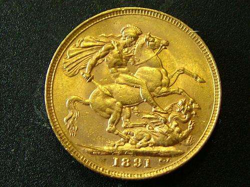 *** EXTREMELY RARE *** 1891 QUEEN VICTORIA JUBILEE HEAD ISSUE 22ct GOLD COIN *** START @ R1